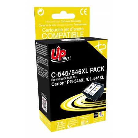UPRINT PACK 2 CARTOUCHES REMANUFACTUREES CANON PG545/CL546XL-REMPLACE  8287B005 N/CL - Uprint