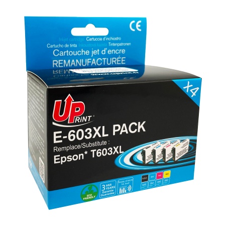 Pack de 4 cartouches d'encre compatibles Epson 603XL Noir, Jaune