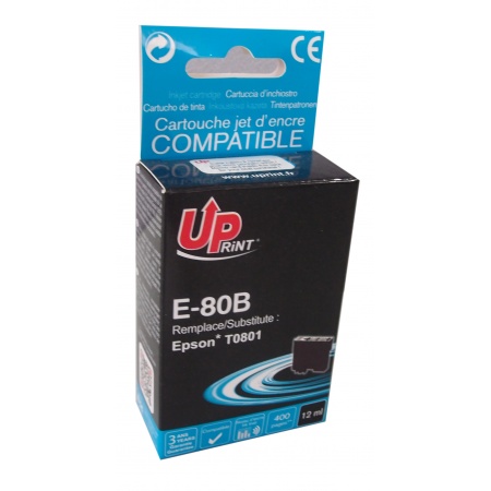 UPRINT CARTOUCHE COMPATIBLE EPSON T0801-REMPLACE C13T08014011 NOIR - Uprint